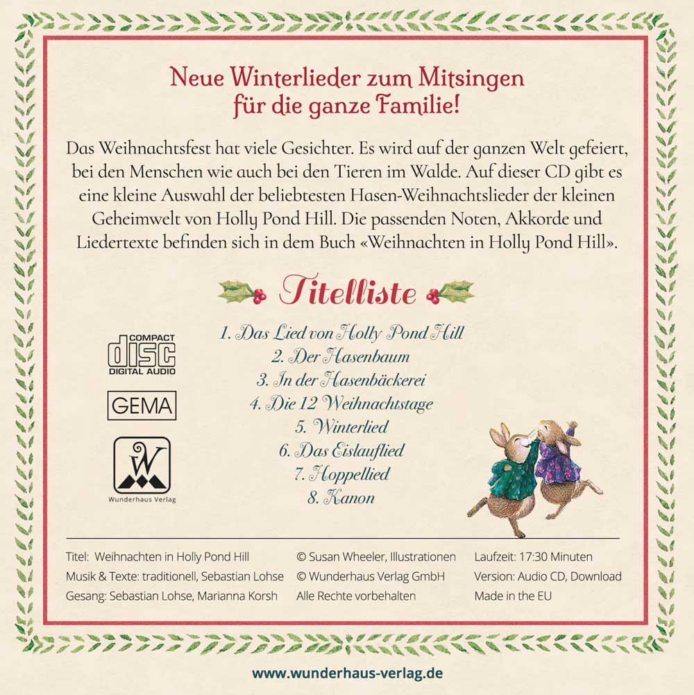 Weihnachten in Holly Pond Hill AudioCD Wunderhaus Verlag